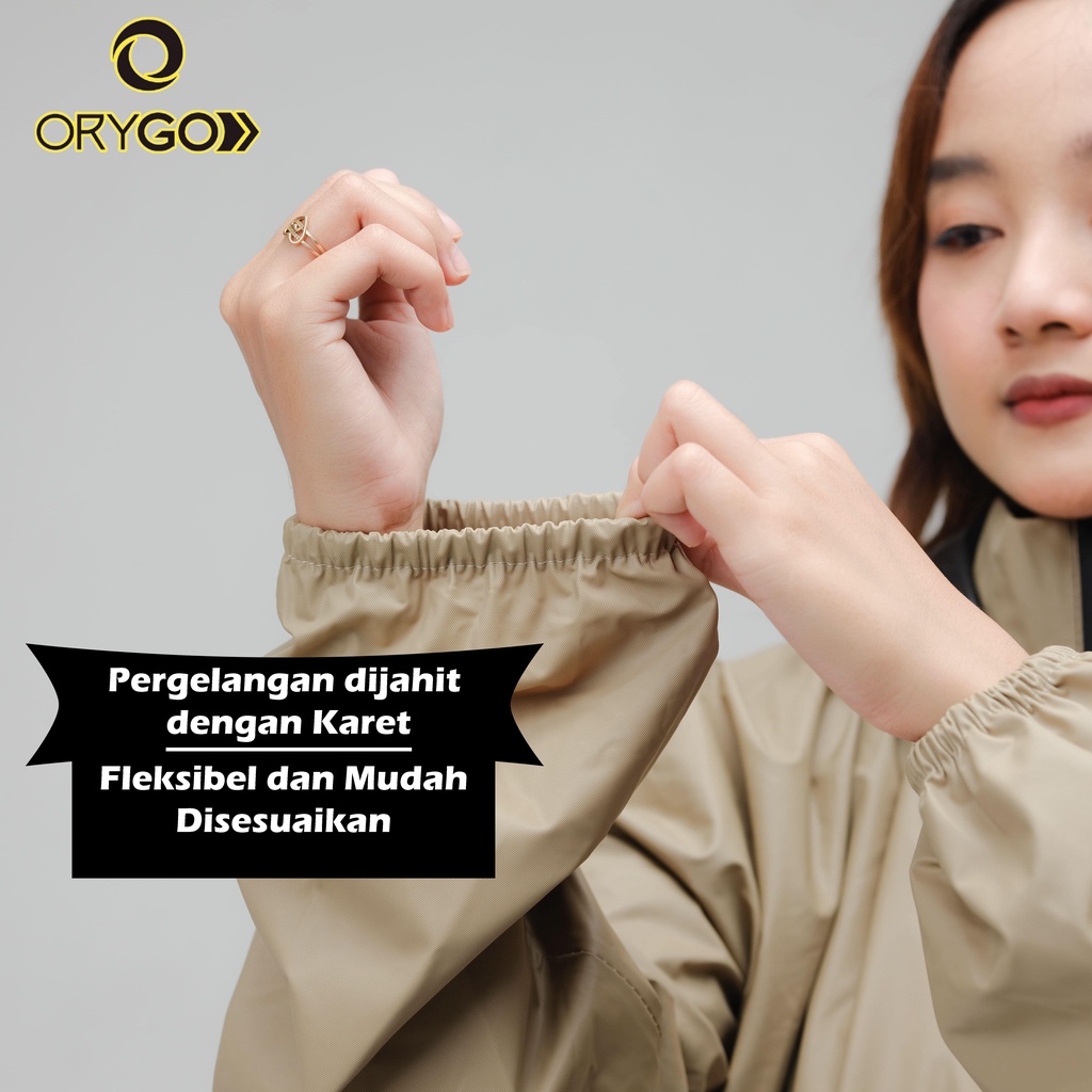 JAS HUJAN SET HOODIE (PREMIUM QUALITY) by ORYGO RAINCOAT (Pria &amp; Wanita) Desain Trendy Anti Rembes.