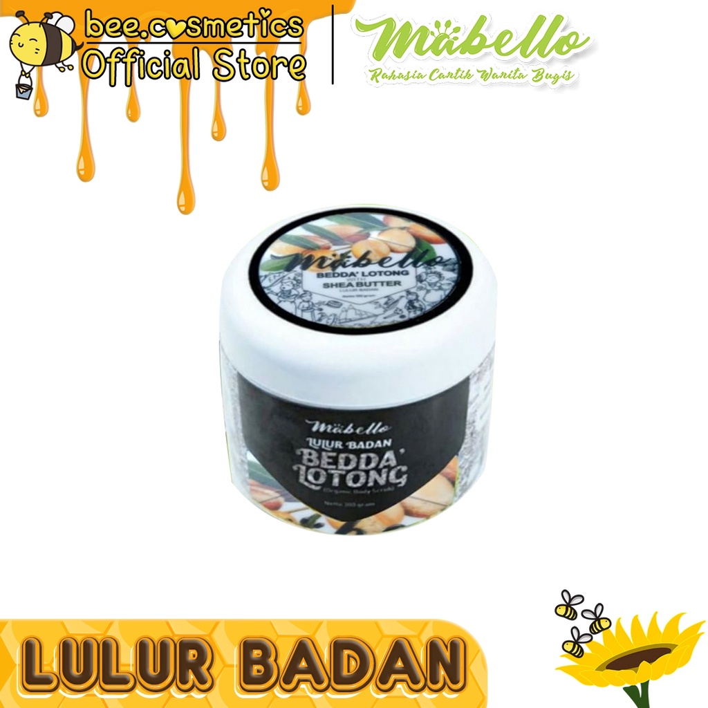 MABELLO BEDDA LOTONG ORIGINAL 100% ( ALAMI BPOM & HALAL ) / LULUR HITAM / BEDDA LOTONG / LULUR PEMUT
