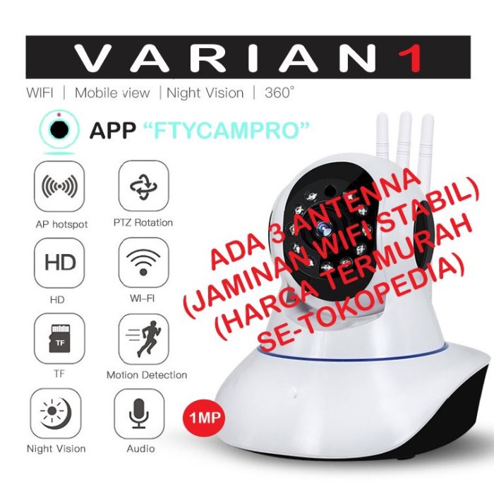((((()paling dicari] IP Camera HD 720P Kamera IP Wireless P2P CCTV