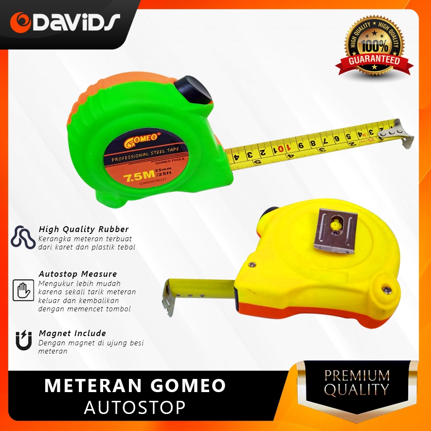 Meteran Tukang Roll Paling Bagus Measuring Tape 5 Meter 7.5 5m Gomeo