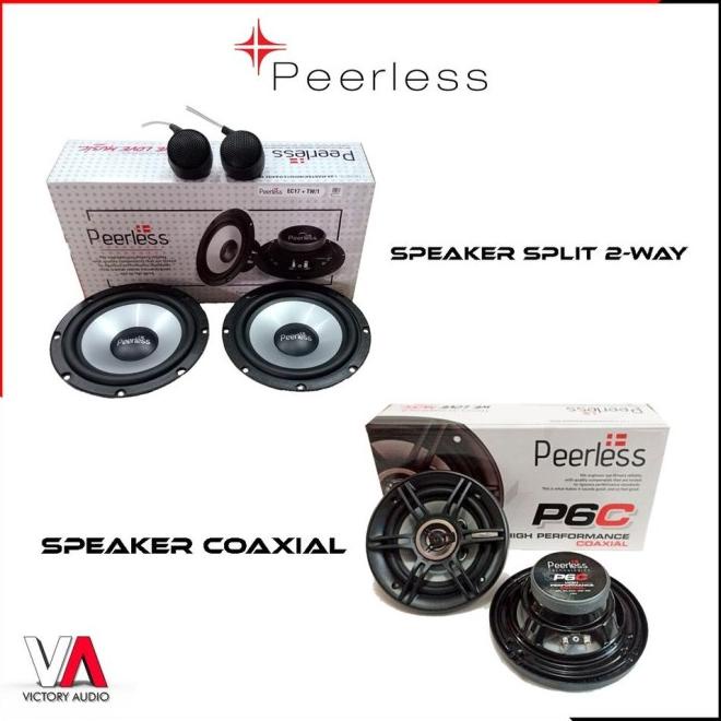 Paket Audio Mobil Full Set Speaker Pintu Peerless Speaker Split 2-Way