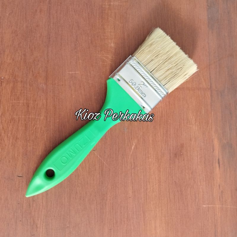 Kuas Cat IZUMO Gg. PVC warna hijau & kuning (campur) uk.2" (12 pcs)