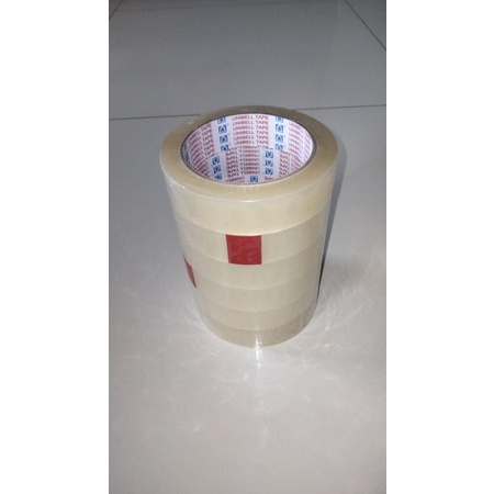 

lakban bening opp unibell 1” opp tape isi 6 roll