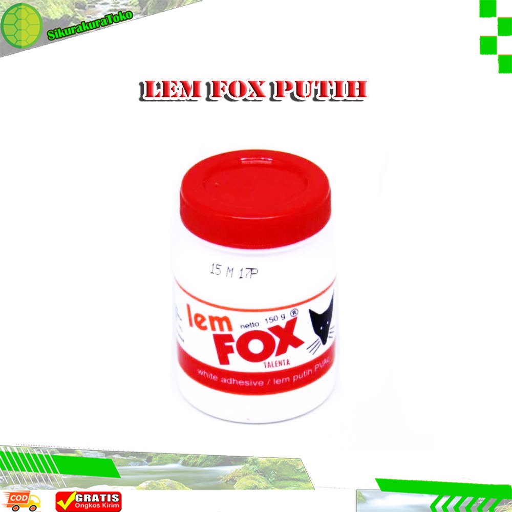 

(SKR) Lem Fox PUTIH PVac 150 Gr Gram Untuk Tembok Kertas Kayu KARET 150Gr