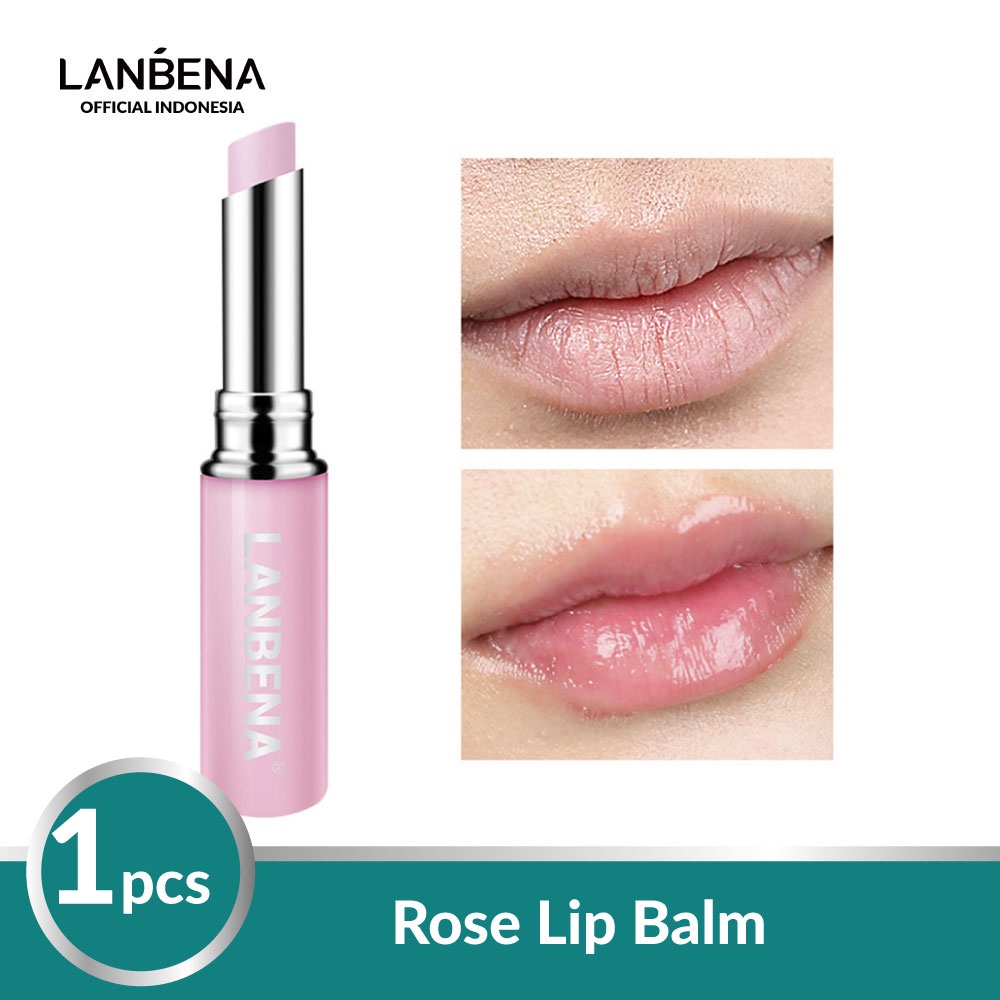 LANBENA Lip Balm Mask Liptint Rose/Orange/Hyaluronic Acid -Melembabkan Alat Pencerah Perawatan Bibir Pelembab Tahan Lama BPOM