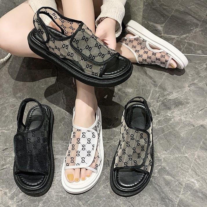 Paling Laris Sepatu Sandal Wanita Slingback Bukaan Atas Korean Style Elegant Wedges Wanita Kondangan