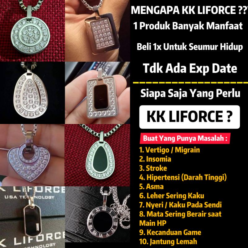 KK LIFORCE Kalung Kesehatan Anti Radiasi Promo Spesial FREE Vitayang SOP Salmon Ovary Peptide Minuman Kecantikan Dari Jepan Menghilangkan Flek dan Jerawat KK LIFORCE Original Promo