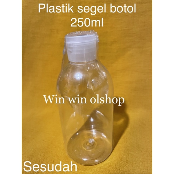 plastik segel botol 250ml/segel plastik botol 250ml/plastik segel botol