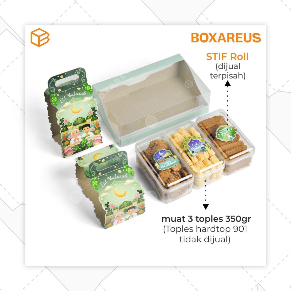 Box Hampers Toples Lebaran Parcel Idul Fitri Dus Kue Kering | WB TOP 3