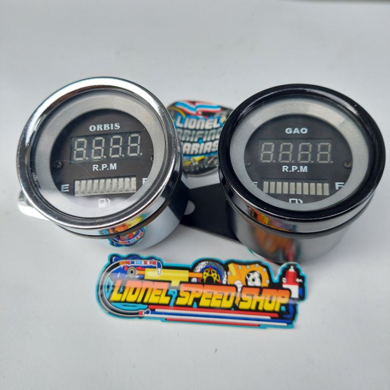 Speedometer motor led plus amper bensin universal rpm plus amper bensin