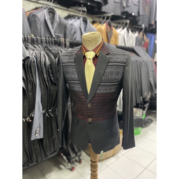JAS KOMBINASI ULOS /JAS TENUN PUCCA /JAS FORMAL / ULOS | SLIMFIT atau REGULER