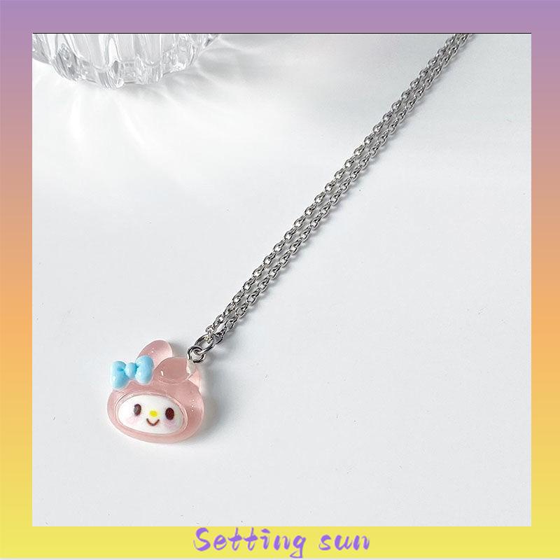 Sanrio kartun kalung lucu aksesoris fashion Korea untuk pria dan wanita TN