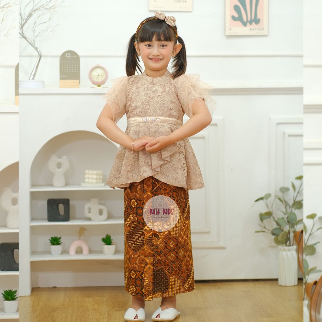 Setelan Kebaya Anak/ Kebaya Anak / Kebaya Anak Kanita Atasan Pendek Rok Panjang Jagat
