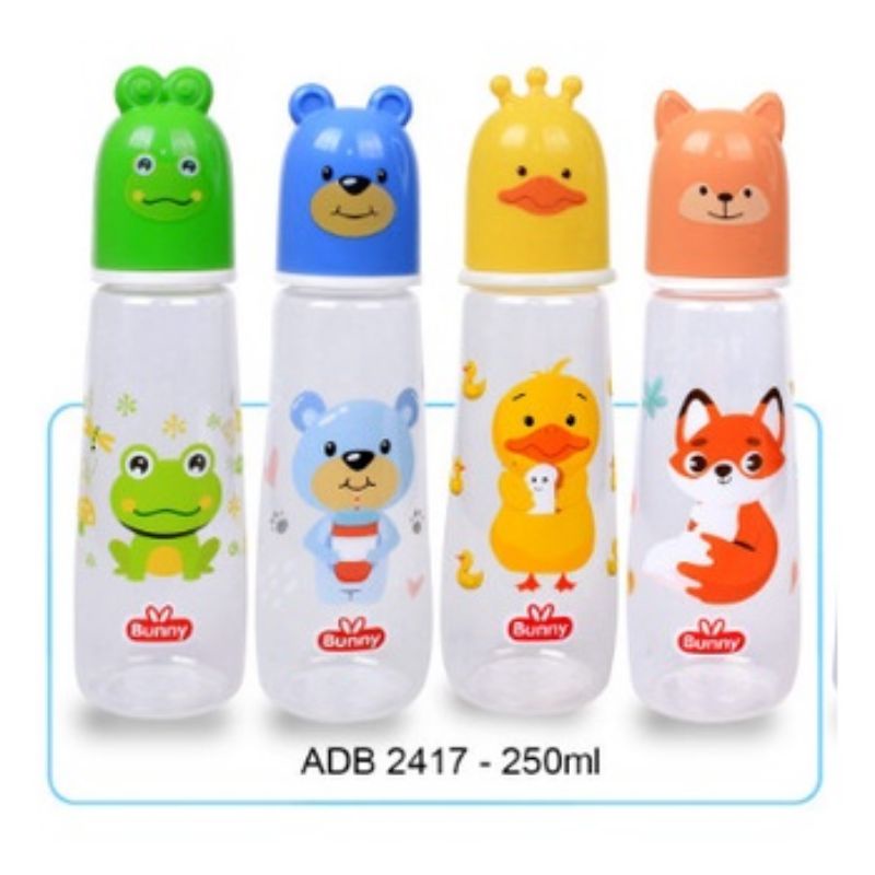 Botol Susu Karakter Slim Neck Bunny BPA Free 250 Ml/150 Ml/60 ml 2417 /1217