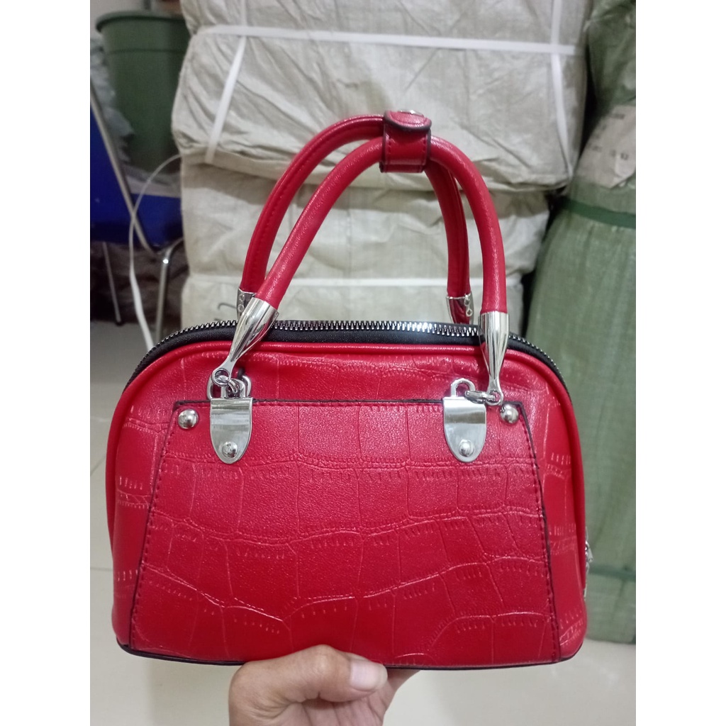 JK 932 1KG MUAT 2PCS TAS SELEMPANG FASHION IMPORT HAND BAG WANITA MINI MOTIF CROCO T804 C8635 Y38771 E6245