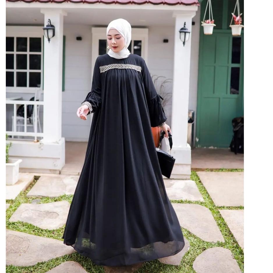 Terlaris Gamis Wanita Kekinian Terbaru 2022 Baju Wanita Gamis Putih Gamis jumbo Anggun Maxy Dress Pe