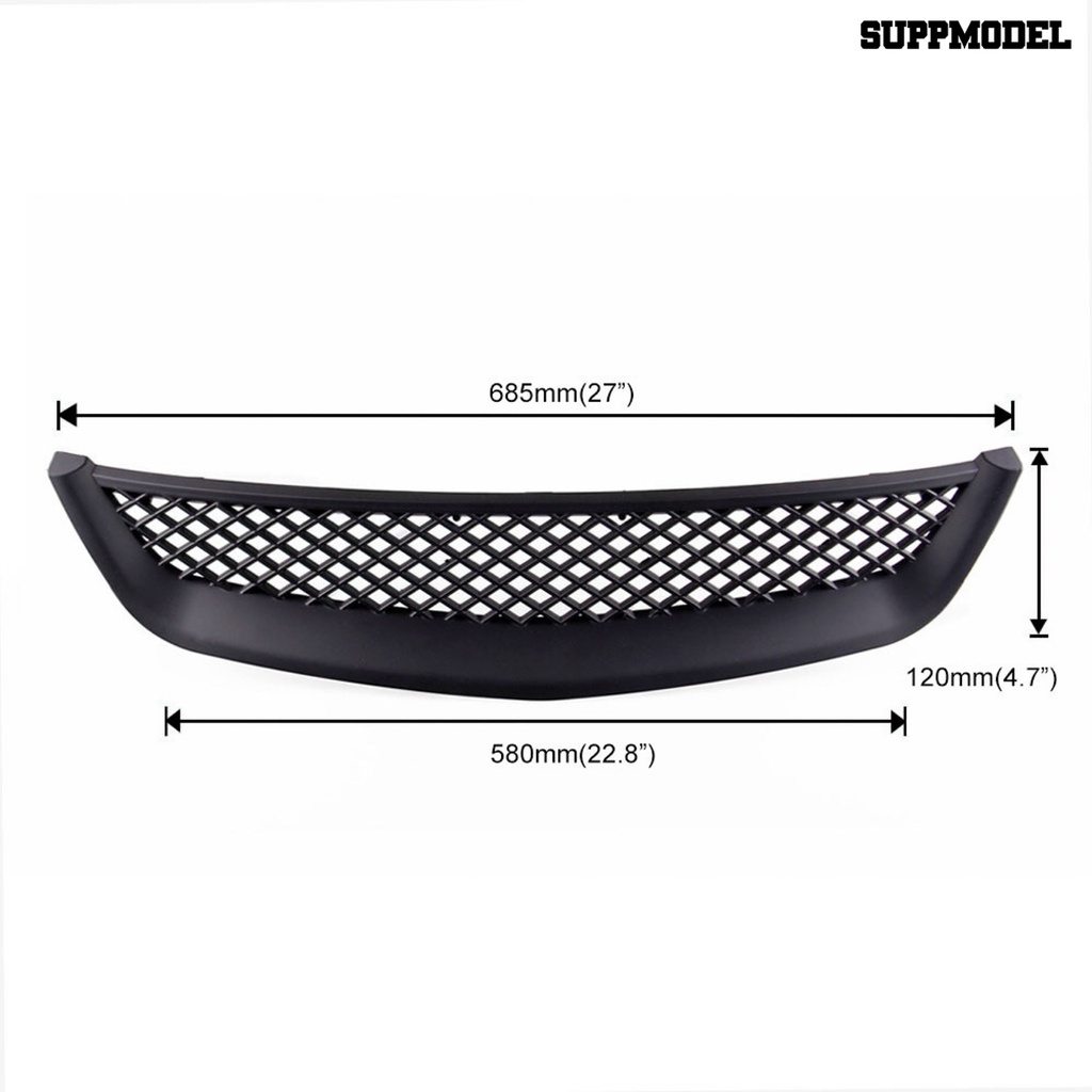 [Auto] Mesh Grille Pengganti Penutup Lubang Udara Masuk Mobil ABS Tahan Debu Untuk Honda Civic 2001-2003