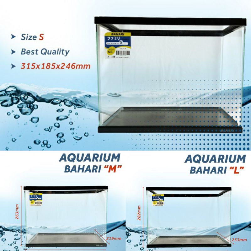 Aquarium Nisso Bahari S M L Untuk Ikan, Hamster, Reptil, dll
