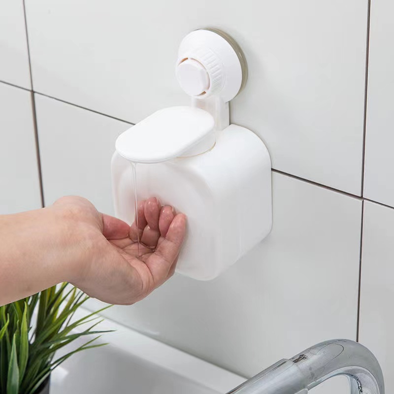 (BOW) Tempat Sabun Dengan Suction Cup / Hand Soap Dispenser Waterproof / Tempat Dispenser Sabun Cair