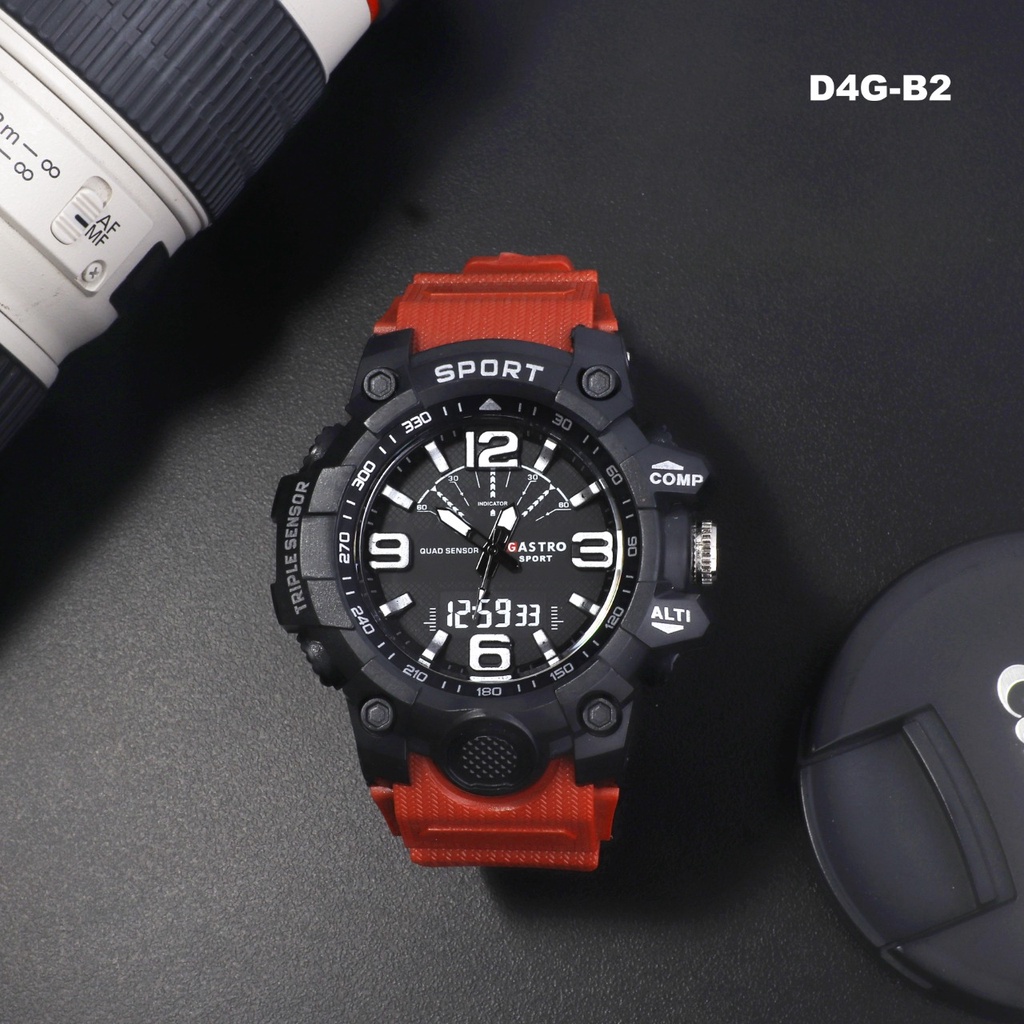 Jam Tangan Pria Gastro Sport Analog Quartz Casual Simple Chic Strap rubber Karet Fashion Watch Jam Cowok Outdoor Terbaru Kekinian