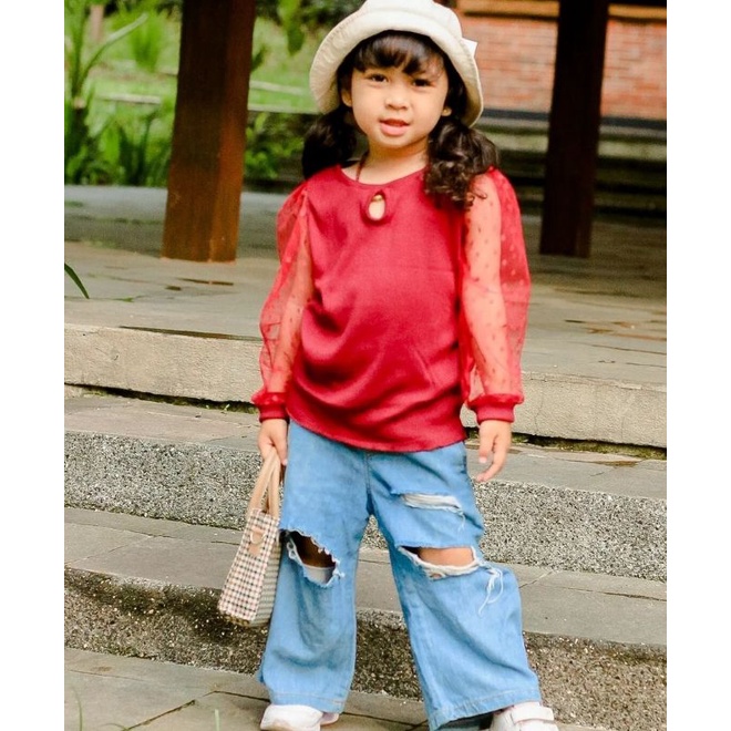 Chalista blouse allsize 2-5thn / atasan brukat anak perempuan nablfashion