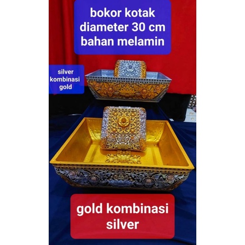 Bokor Kotak Dan Bulat Premium 30 Cm Melamin