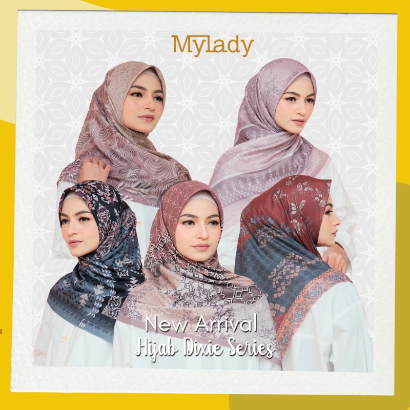 SERI V Kerudung MyLady Hijab Signature Voal Dixi Series Jilbab My Lady Segi Empat Motif Premium Ori