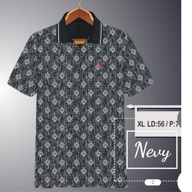 New Sale Noveli wear - Kaos kerah pria | kaos korea halus motip batik dewasa saku lengan pendek | at