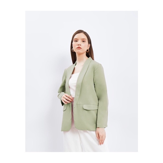 (MSB) BLAZER ZAHIRA OUTER ATASAN WANITA POLOS SCUBA PREMIUM