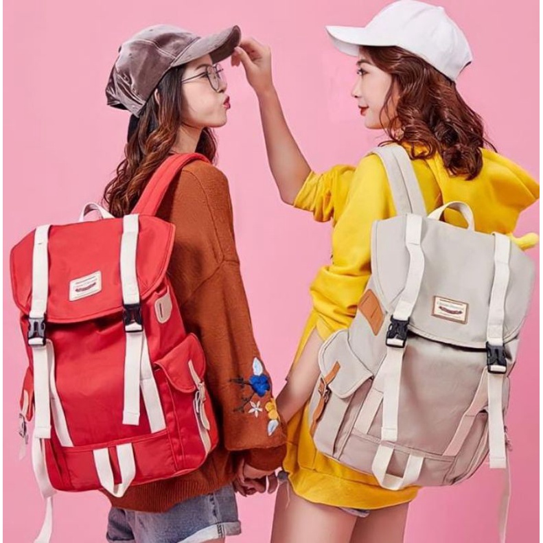 Tas Gendong Ransel Wanita Jumbo Sekolah Backpack Traveling