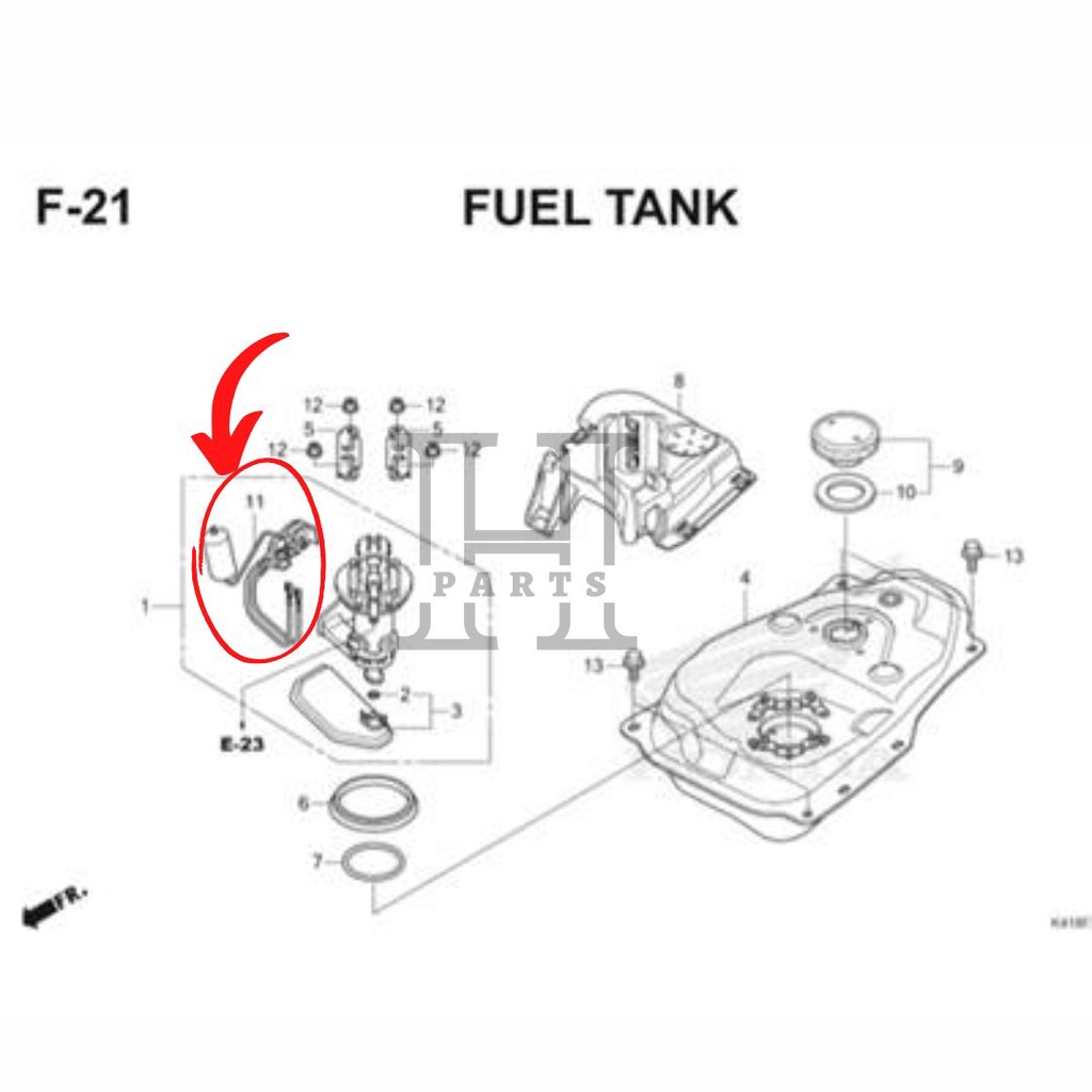 PELAMPUNG TANGKI BENSIN FUEL UNIT FUEL PUMP NEW REVO 110 SUPRA X 125 FI 37800-K03-H01 ASLI ORIGINAL AHM HGP HONDA