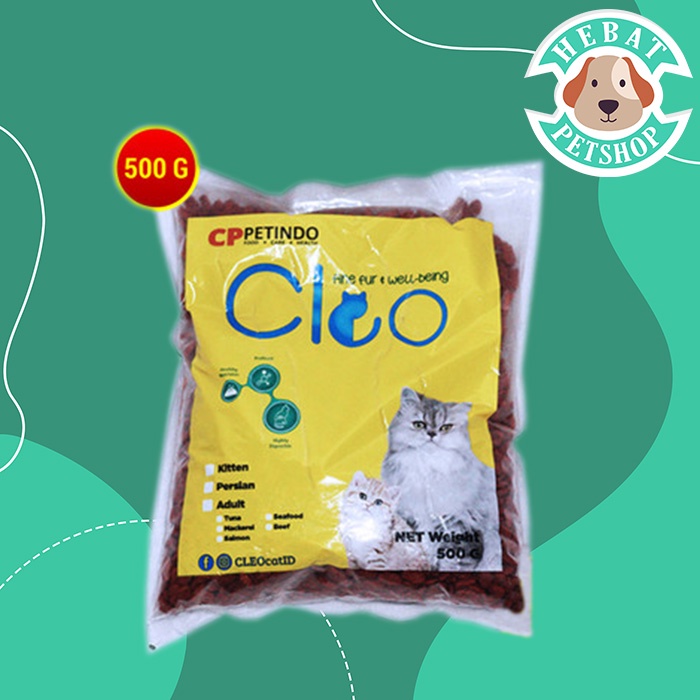 Makanan Kucing Cleo Adult Repacking 500 gram