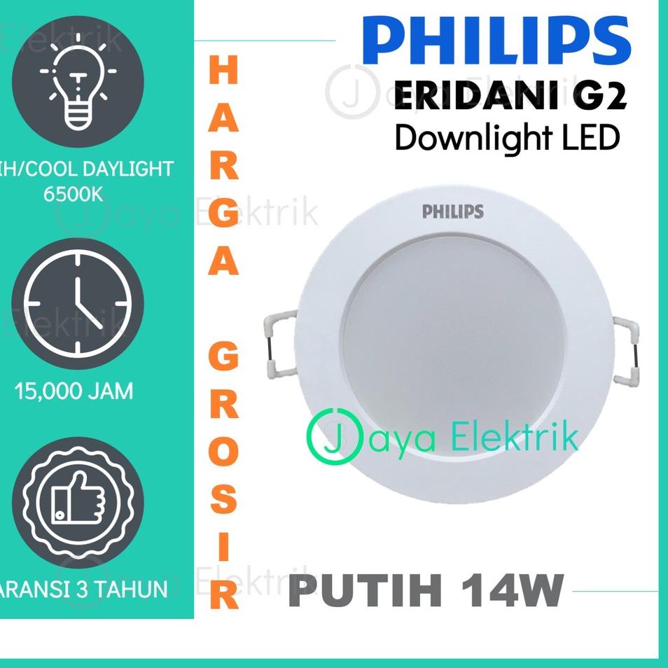 SALE TERBAIK Lampu PHILIPS Downlight LED Eridani 14W Putih Kuning - Eridani G2 DL190B 14W 6 Inch Pen