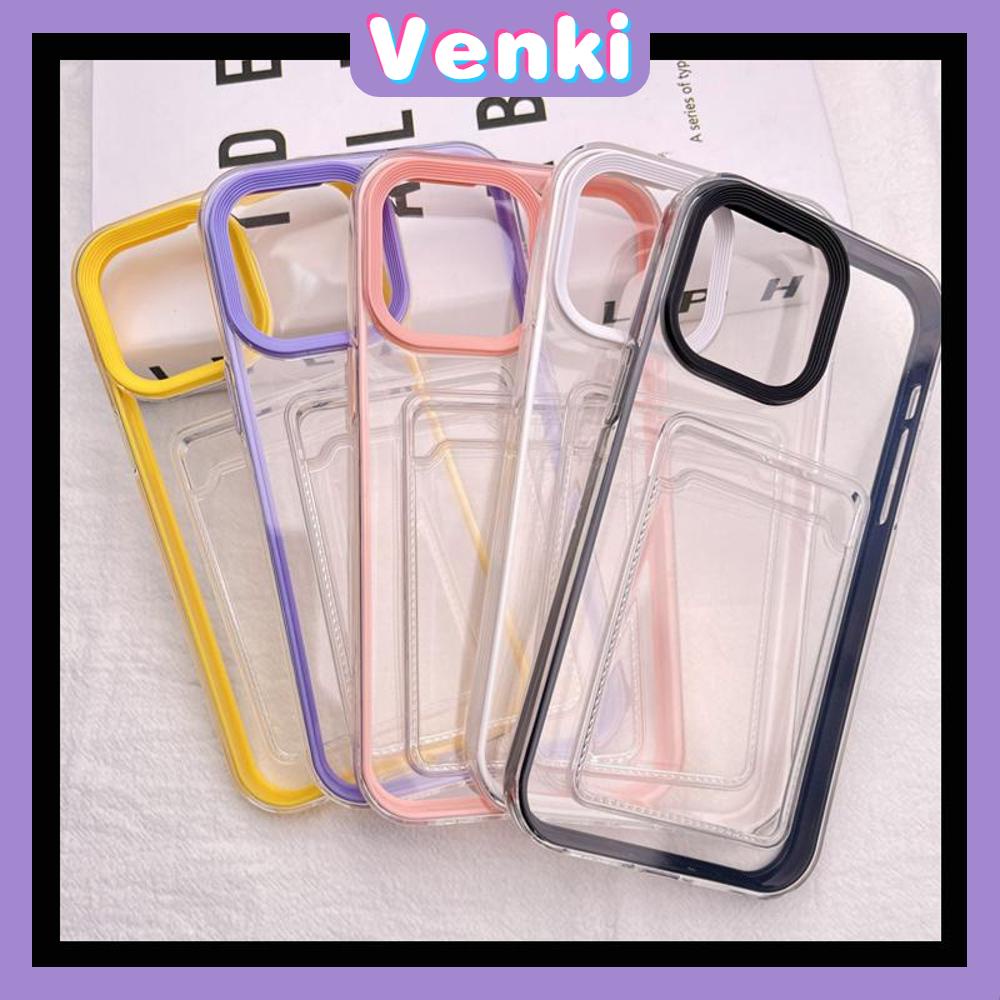 Case iPhone 14 Pro Max 3-in-1 Card Holder Case Transparent Simple Case Card Storage Camera Protection Shockproof For iPhone 14 13 12 11 Plus Pro Max 7 Plus X XR