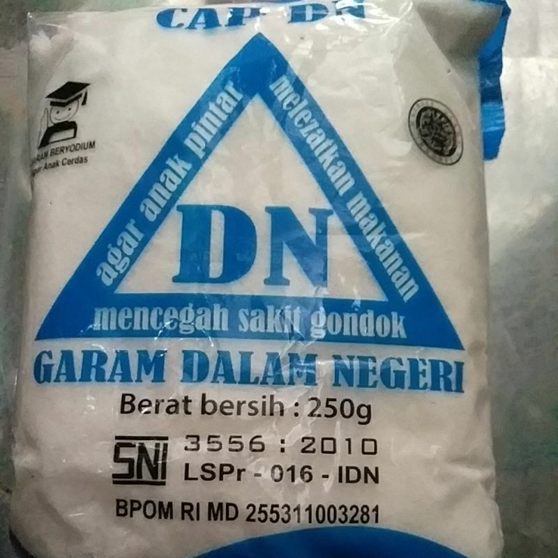 

Garam meja cap DN 240 gr murah