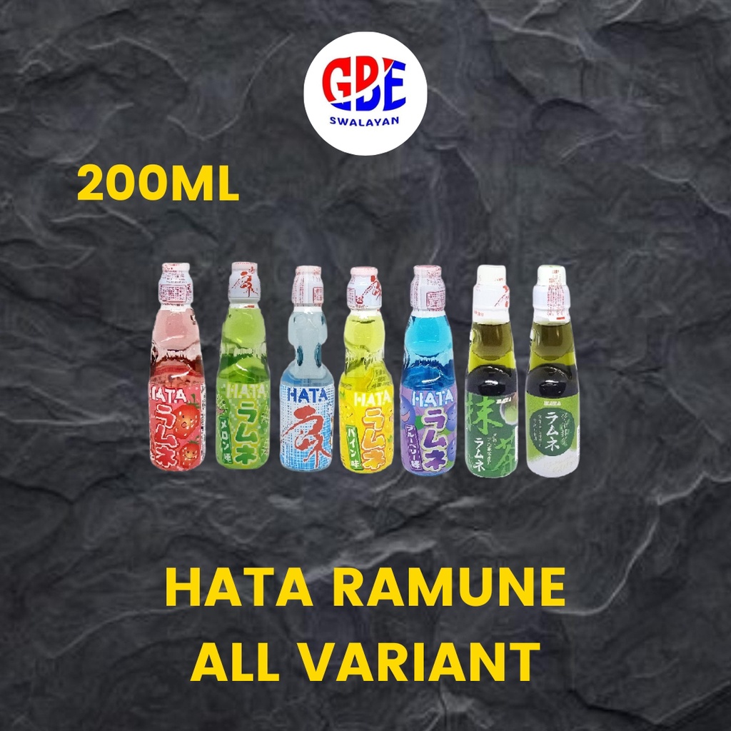 

Hata Ramune Semua Rasa / All Variant | Original, Strawberry, Nanas, Blueberry, Yuzu, Melon, Orange, Yogurt, Lychee, Matcha, Semangka 200 ML