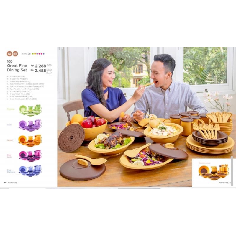 Great fine dining set twin tulipware