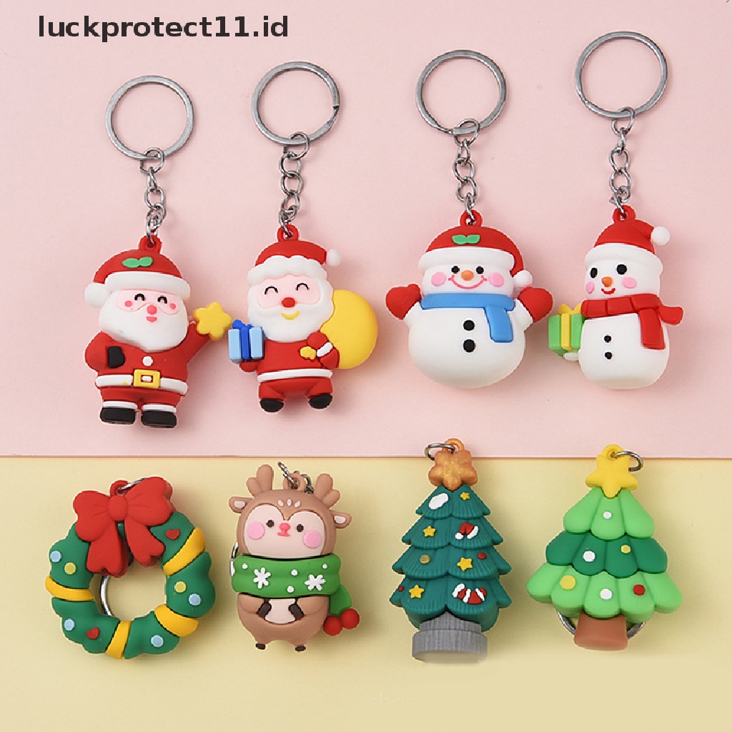 /Fashion Hot//// Christmas Series Santa Claus Pohon Natal Gantungan Kunci Untuk Ransel Liontin Boneka Rusa Lucu Gantungan Kunci Untuk Hadiah Teman Anak.