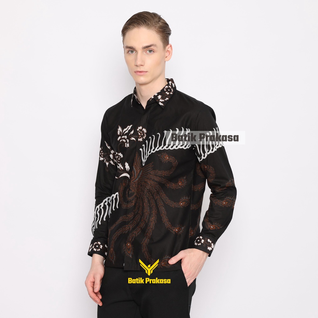 Kemeja Batik Prakasa Motif Mandaka Slimfit Lengan Panjang Batik Solo