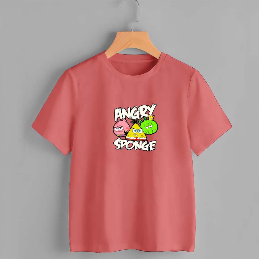 Baju Kaos Distro Anak Laki Laki Umur 1-10 Tahun - Baju Kaos Distro anak KARAKTER ANGRY SPONGE