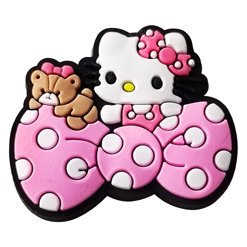 Cute Hello kitty Croc Pin jibz 1pcs Pesona Sepatu Lucu ins girly style DIY Detachable Hias Sandal Aksesoris