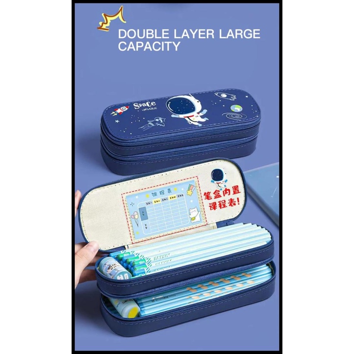 

Kotak Pensil Karakter Astronot Rocket Tempat Pensil 2 Tingkat Cs007