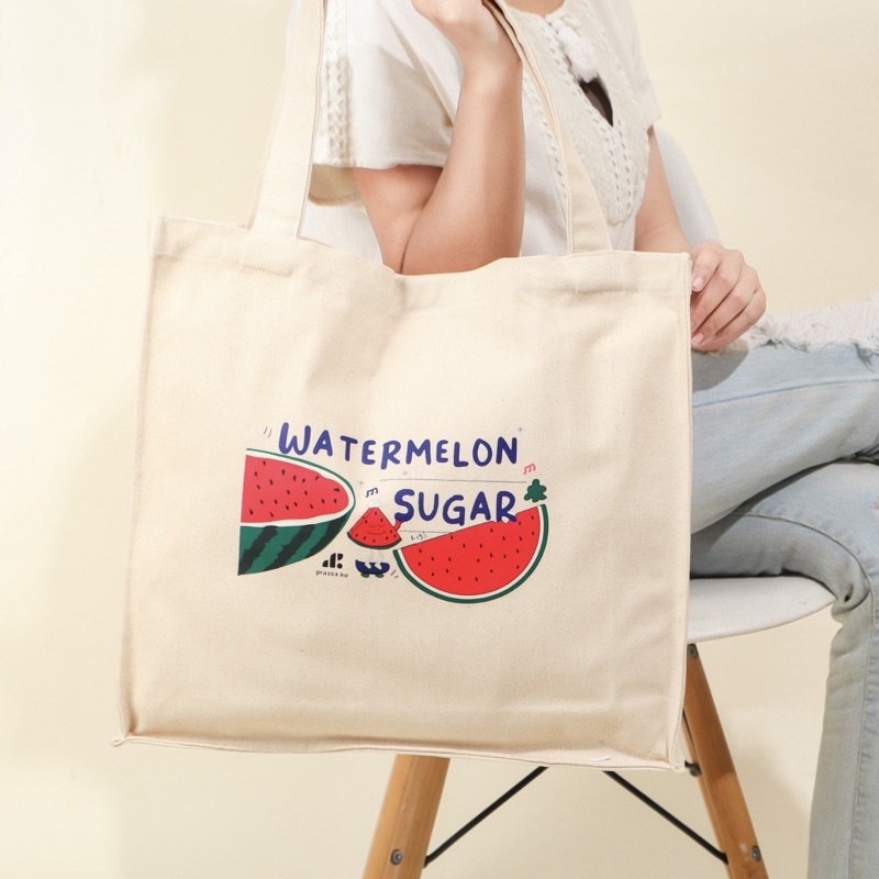 Prassa.ku | Watermelon Sugar - Tas Tote | Totebag Kanvas Sablon