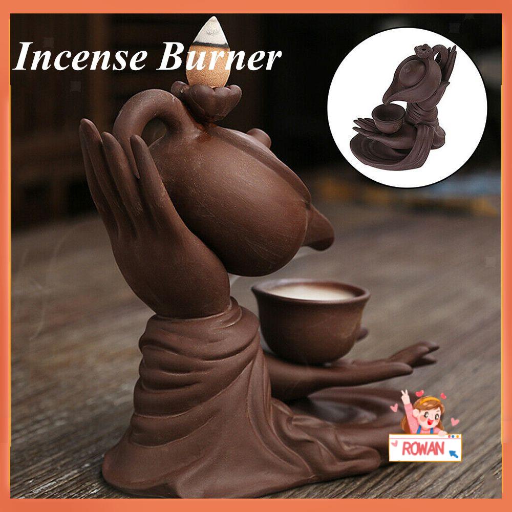 R-flower Incense Burner Kerajinan Tangan Dekorasi Rumah Keramik Tungku Aromaterapi