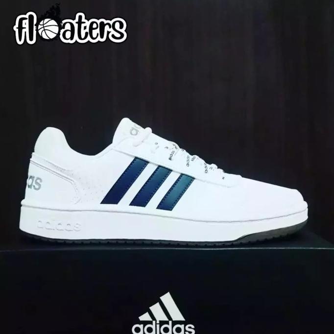 BNIB Original Adidas Hoops 2.0 Basketball White Navy Basketball Shoes