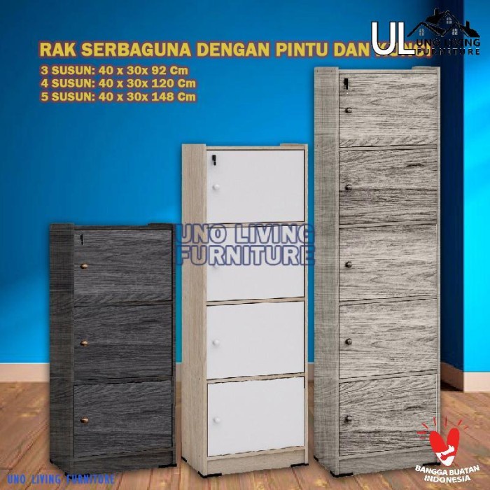 

LIMITED EDITION JTR LEMARI RAK BUKU SERBAGUNA 3 4 5 SUSUN DENGAN PINTU DAN KUNCI RSG Code 3822