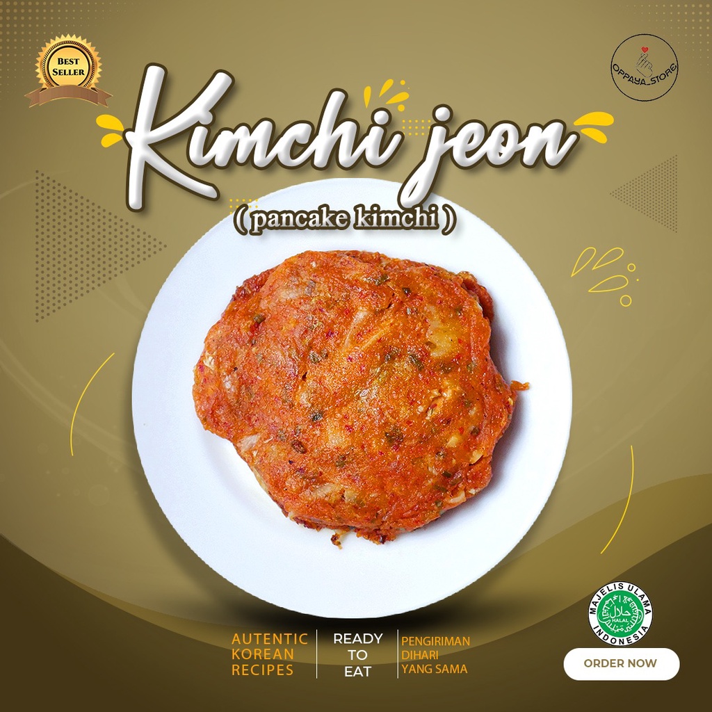

Kimchi Jeon (김치전).Pancake Kimchi Siap Makan Instant Delivery Sudah Matang