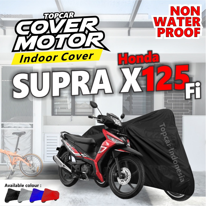 Cover Motor Honda Supra X 125 Fi Indoor Non-waterproof Sarung Motor Selimut Pelindung Body Baju Biker Mantel Jas Penutup by TOPCAR