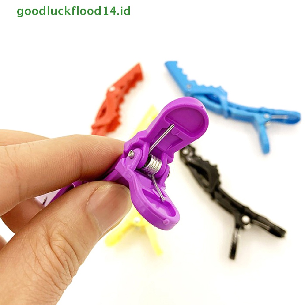 [GOOGFOUR] 5pcs Hairdressing Salon Matte Sectioning Clamp Hair Clip Jepitan Rambut Grip Cakar [Atas]