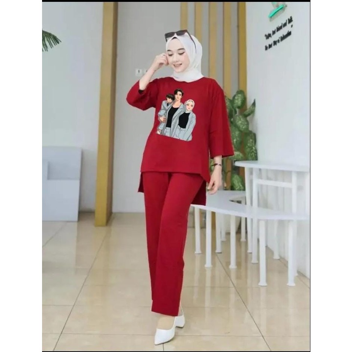 ONESET WANITA TRENDY 01 XL XXL STELAN TUNIK OVERSIZE